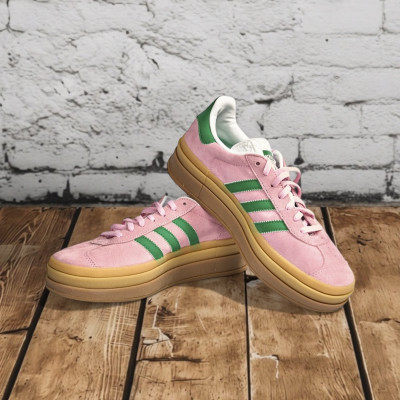 Кроссовки Adidas Gazelle Bold (True Pink / Green)