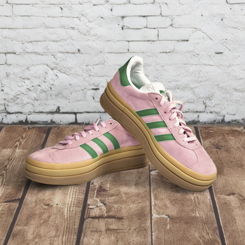 Кроссовки Adidas Gazelle Bold в расцветке True Pink Green