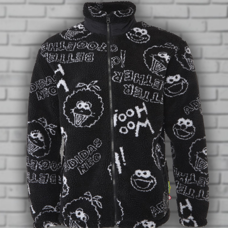 Флисовая куртка Adidas Neo x Sesame Street (Чёрный)