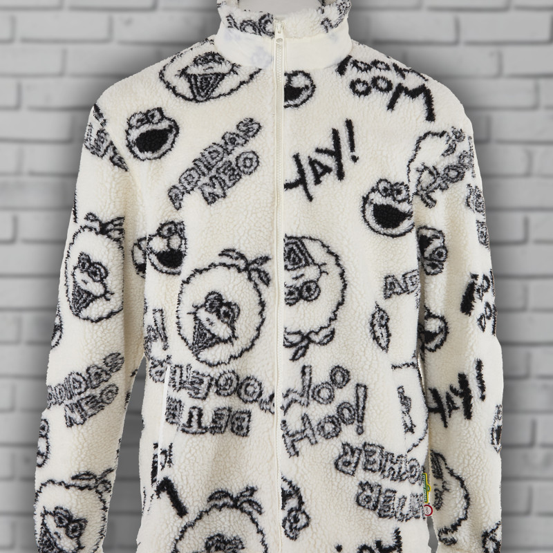 Флисовая куртка Adidas Neo x Sesame Street (молочный)